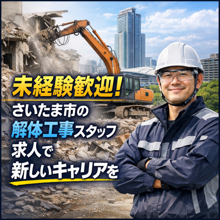 未経験歓迎！さいたま市の解体工事スタッフ求人で新しいキャリアを